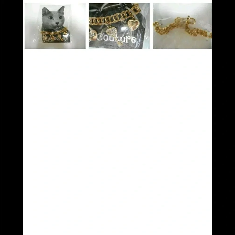 Gold Cat Collar Kitty Couture Gold Tone Chain Cat Collar NEW